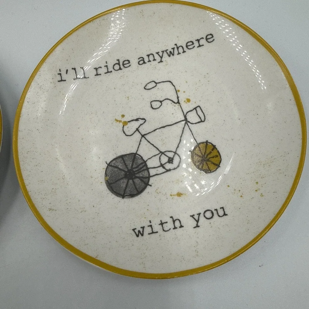 Romance for two Dessert Plates Pela Studio Bucket List/Ride With You